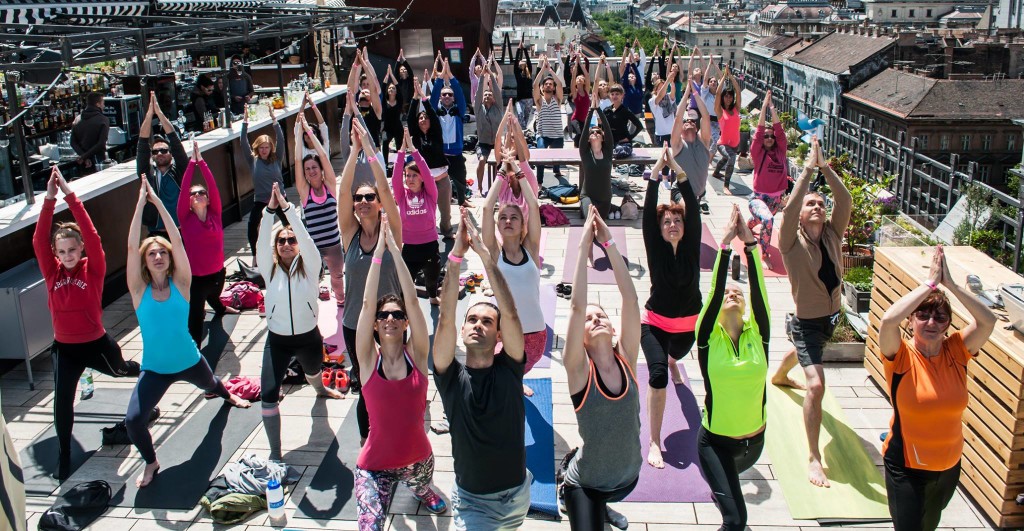 rooftop yoga